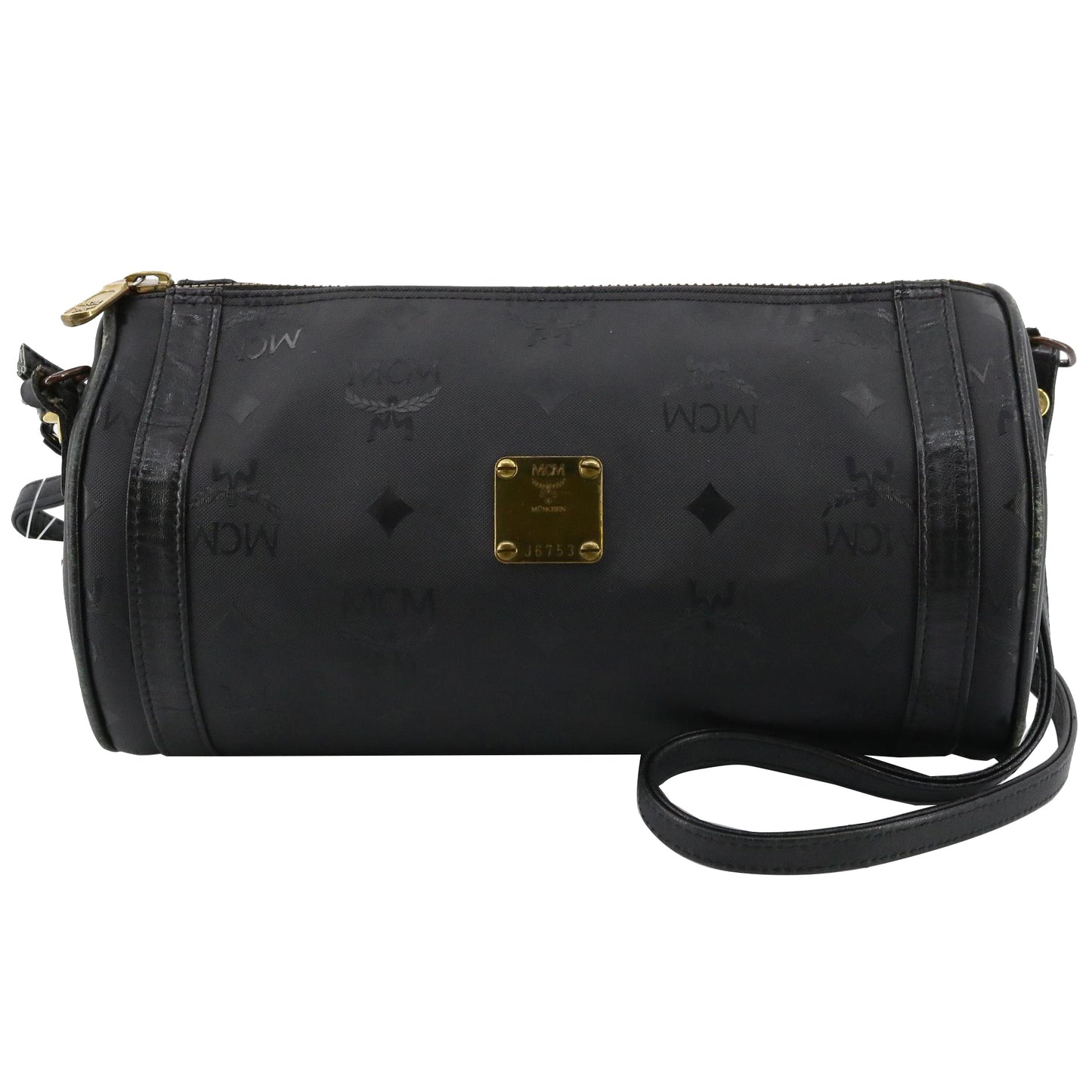 Black Visetos Shoulder Bag