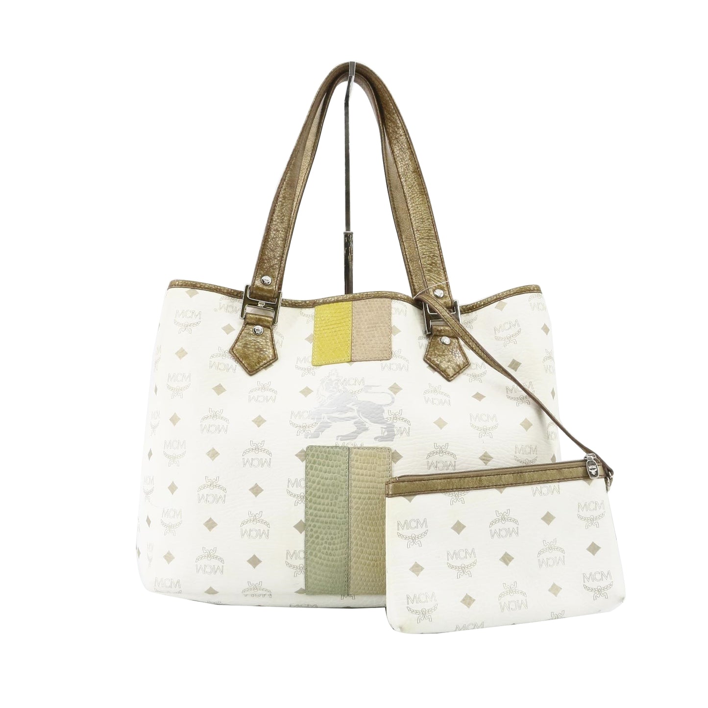 White Visetos Tote Bag