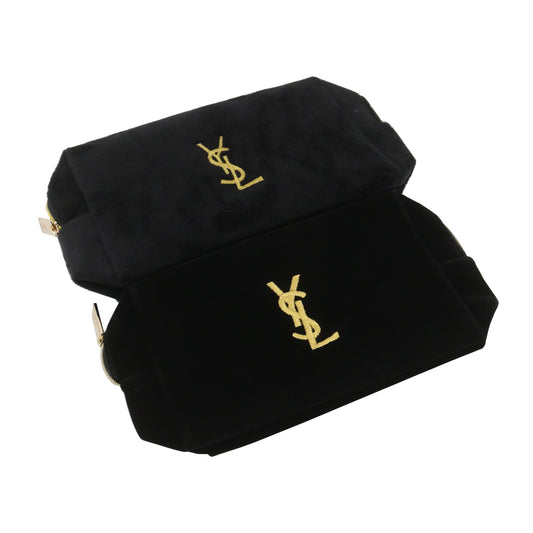 Black Set of 2 YSL Cosmetic Pouch