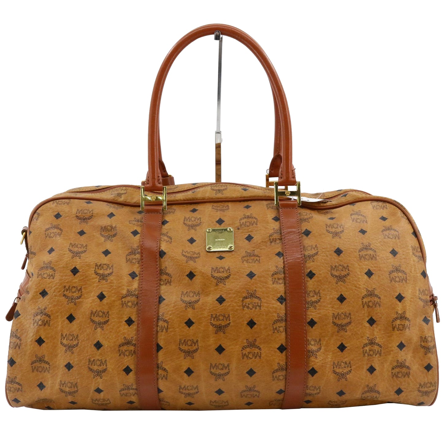 Brown Visetos Boston Bag