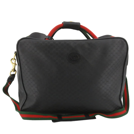 Black Shelly Line Boston Bag