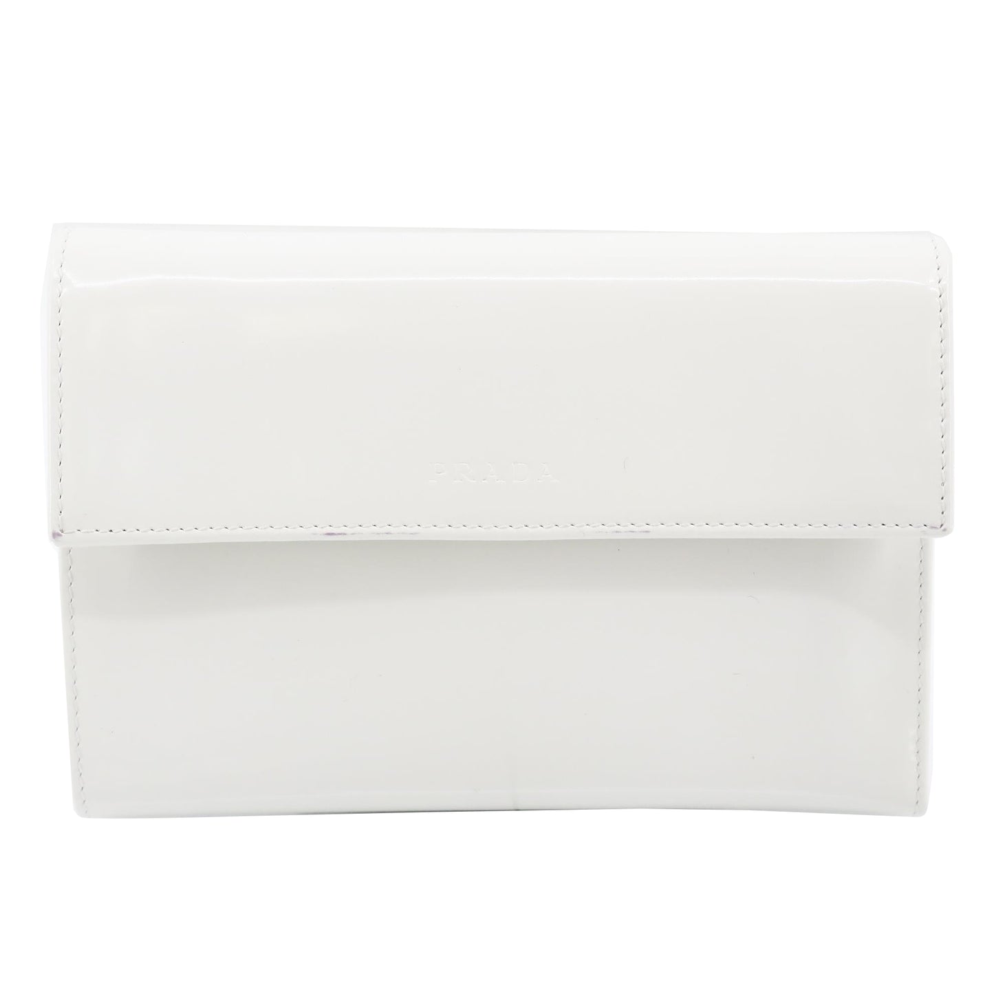 White Leather Compact Wallet