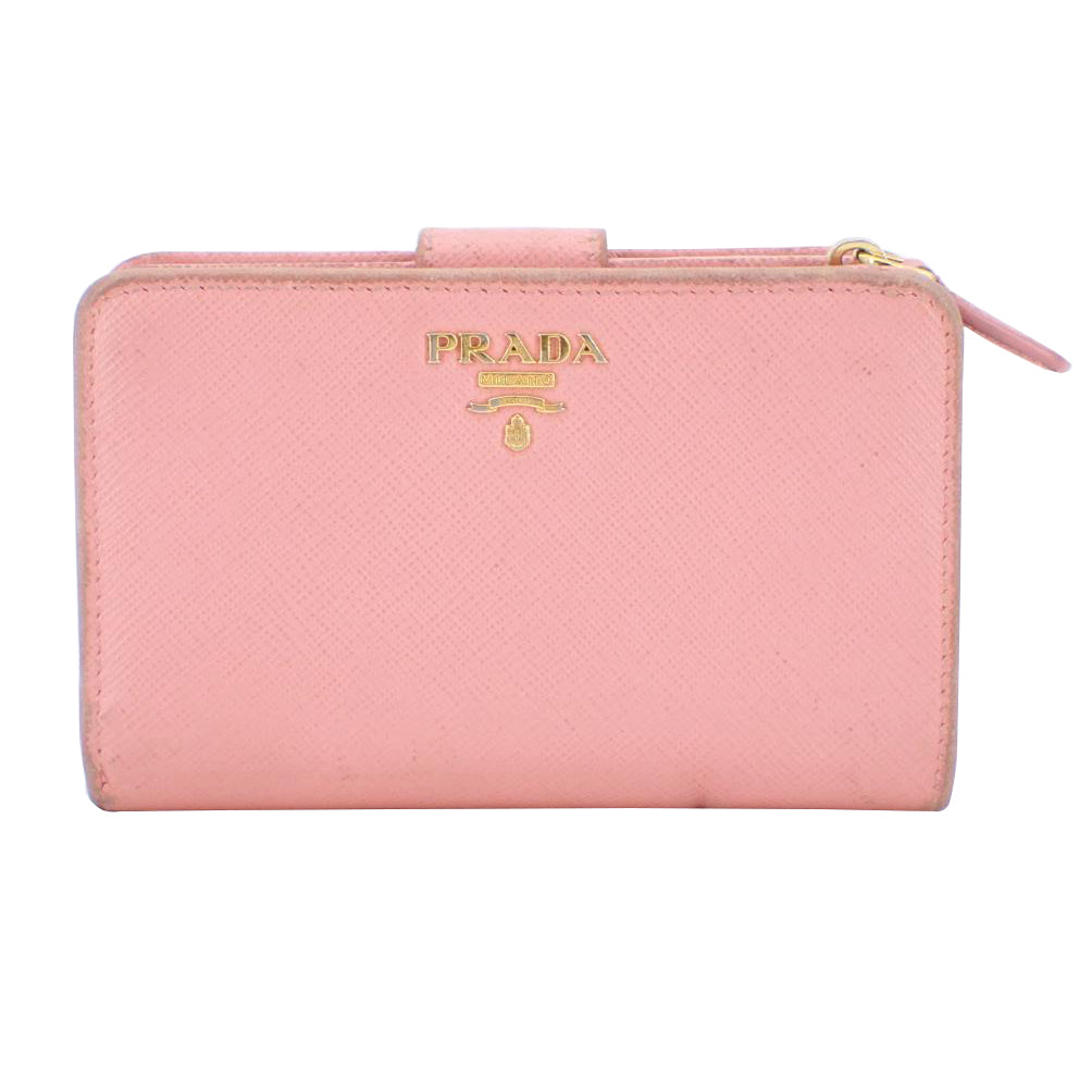 Pink Saffiano  Bi-Fold Wallet