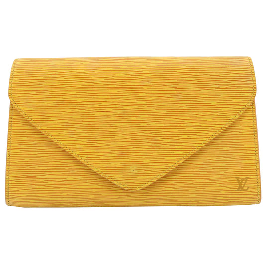 Epi Yellow Art Deco Clutch Bag