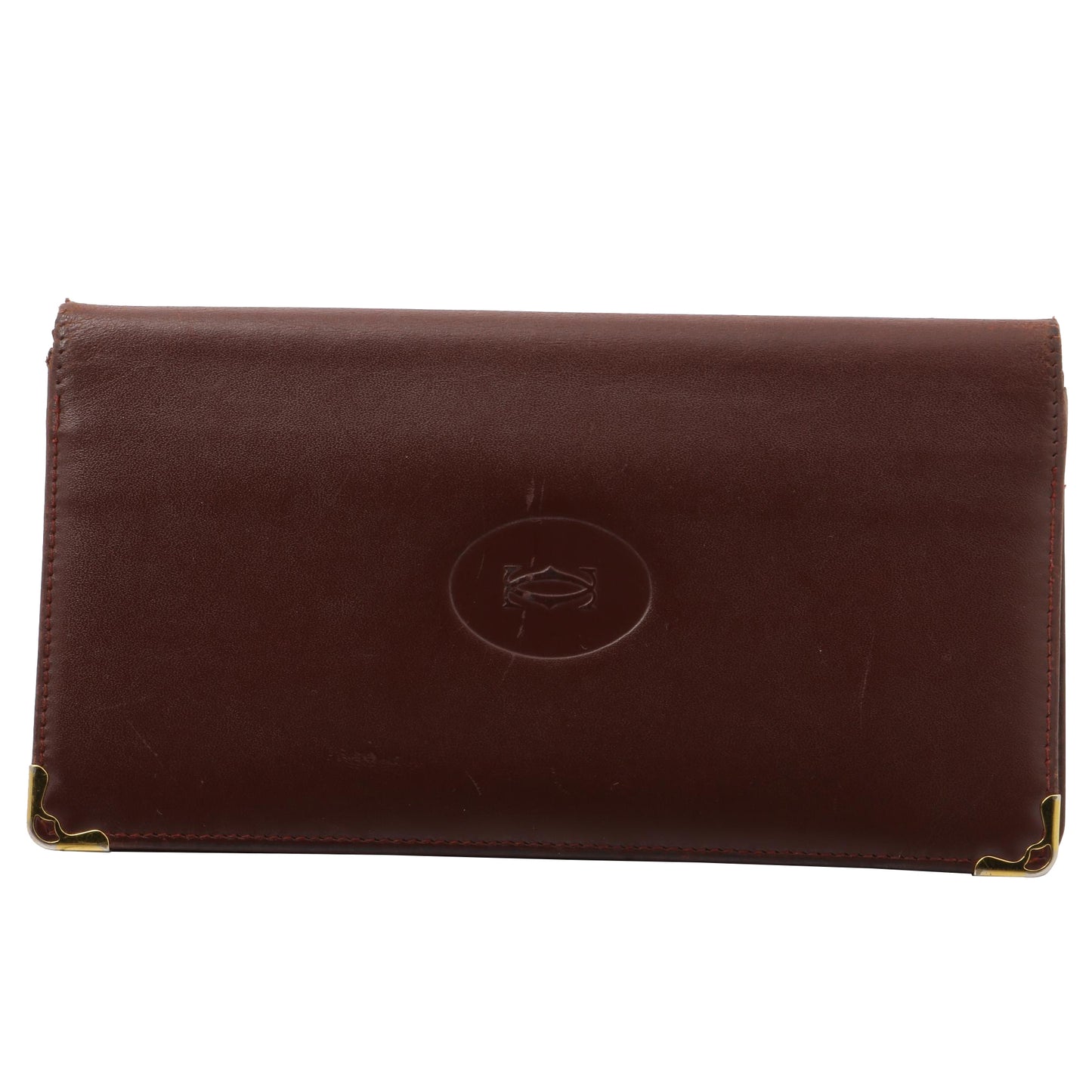 Bordeaux Leather Long Wallet