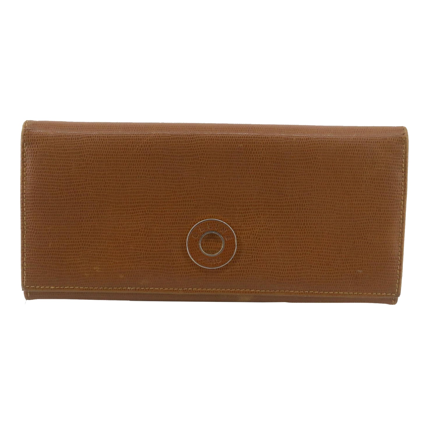 Brown Leather Long Wallet