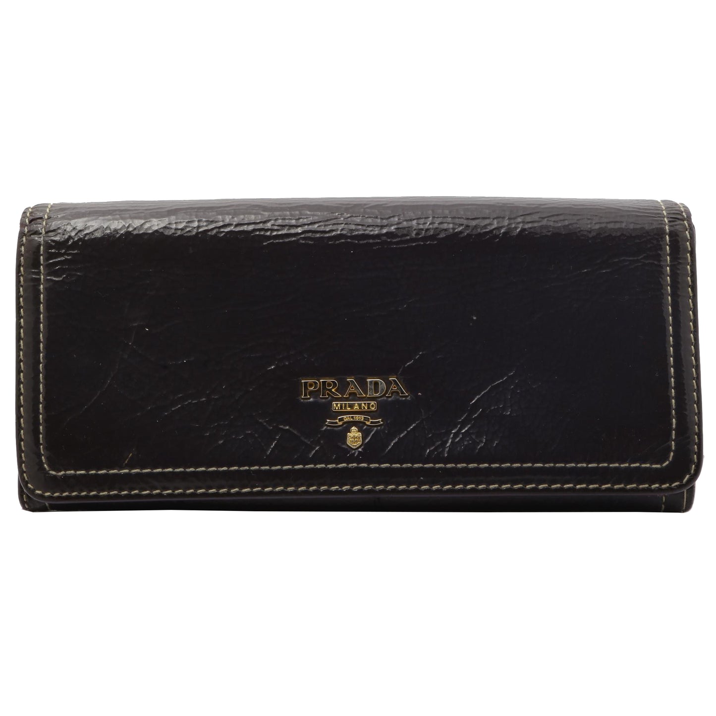 Black Leather Long Wallet