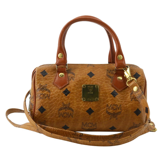 Brown Visetos 2-Way Handbag