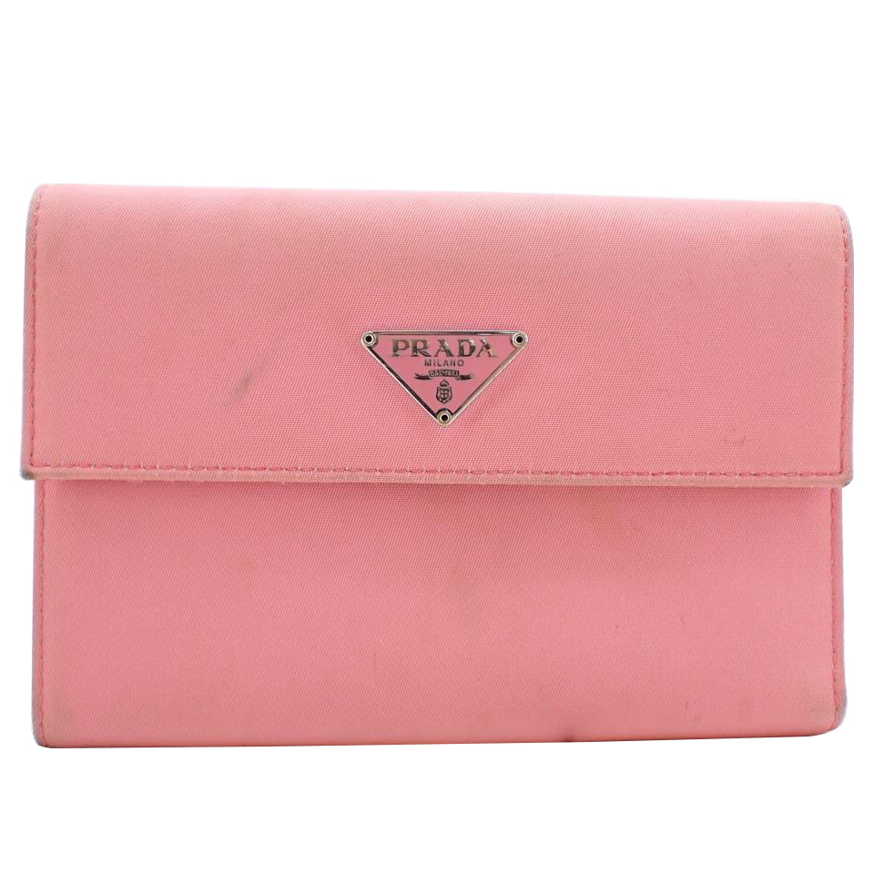 Pink Nylon Tri-Fold