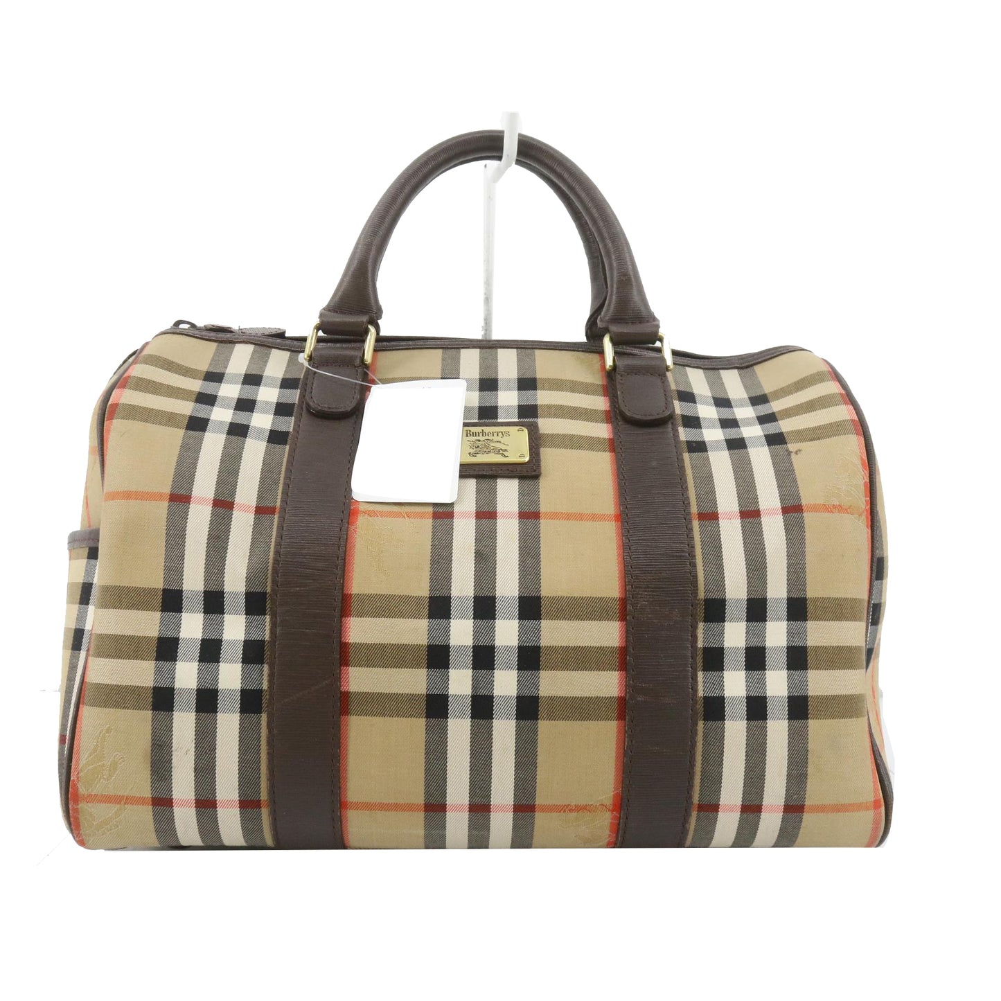 Brown Nova Check Mini Boston Bag