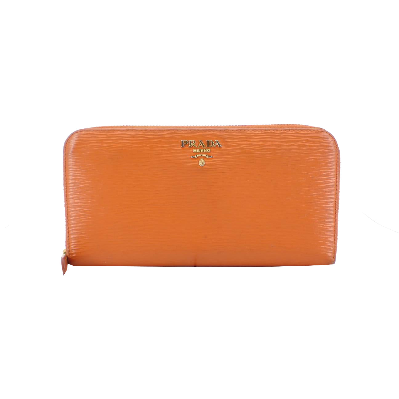 Orange Saffiano Zippy Wallet