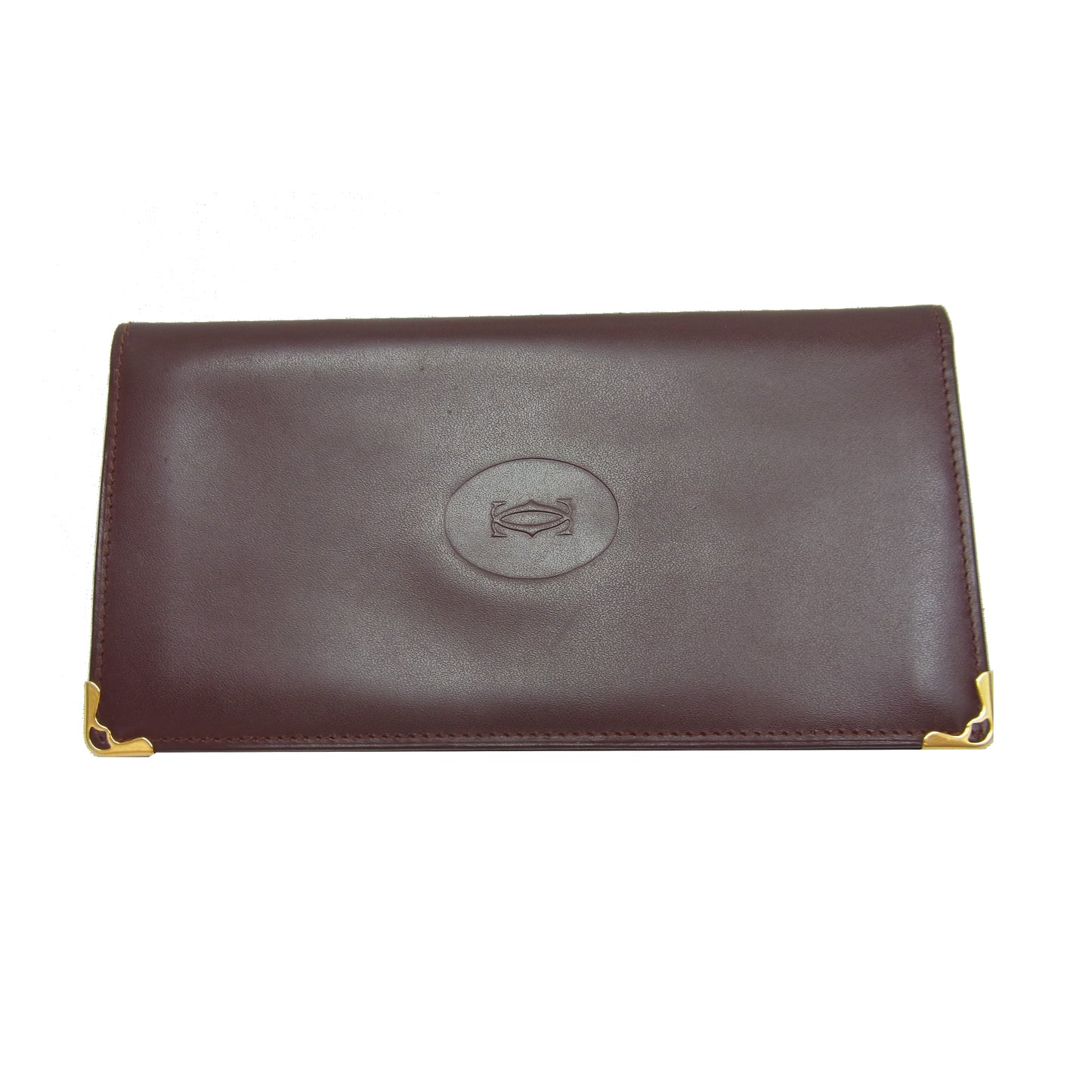 Bordeaux Leather Bi-fold Long Wallet