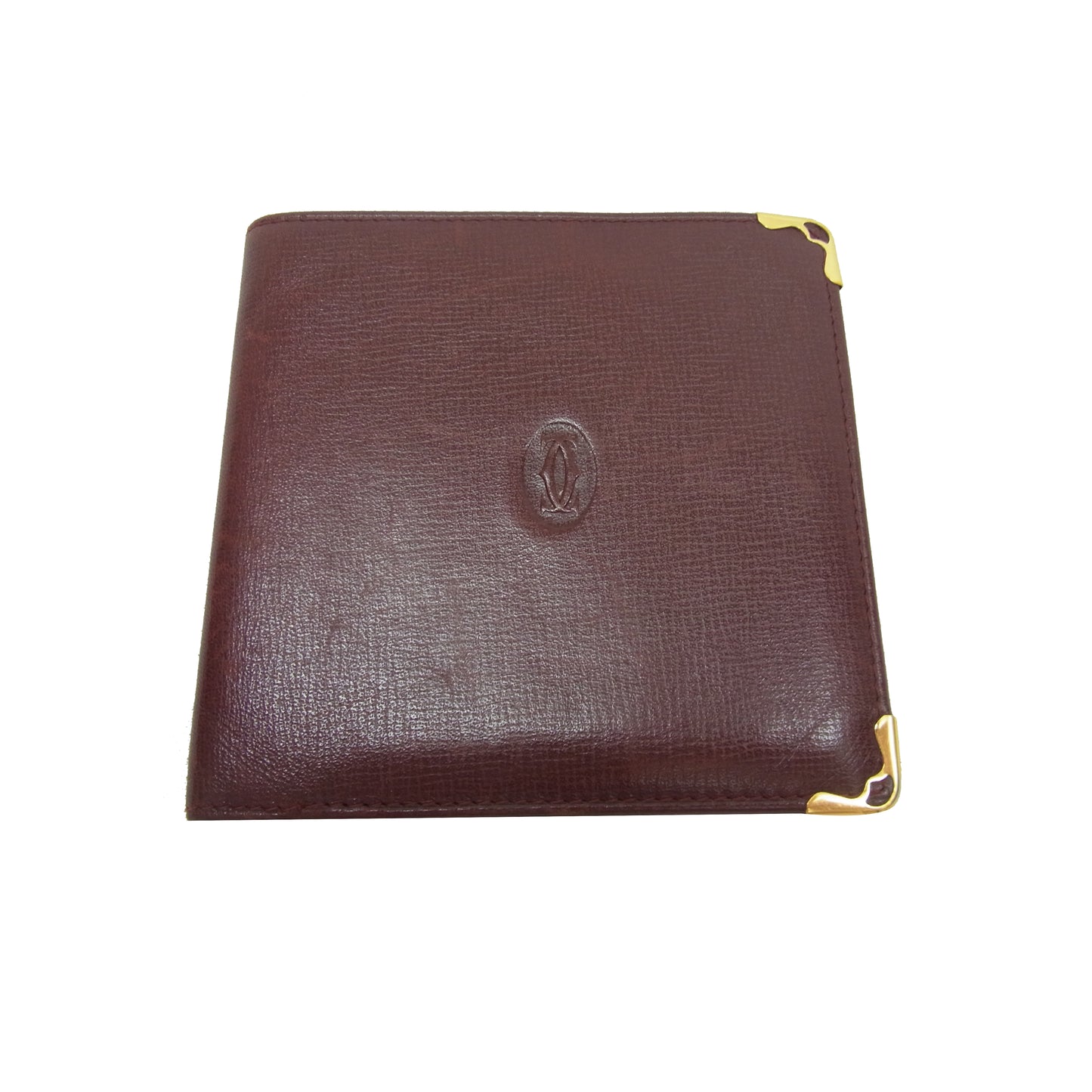 Bordeaux Leather Bi-fold Compact Wallet