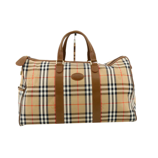 Brown Nova Check Boston Bag