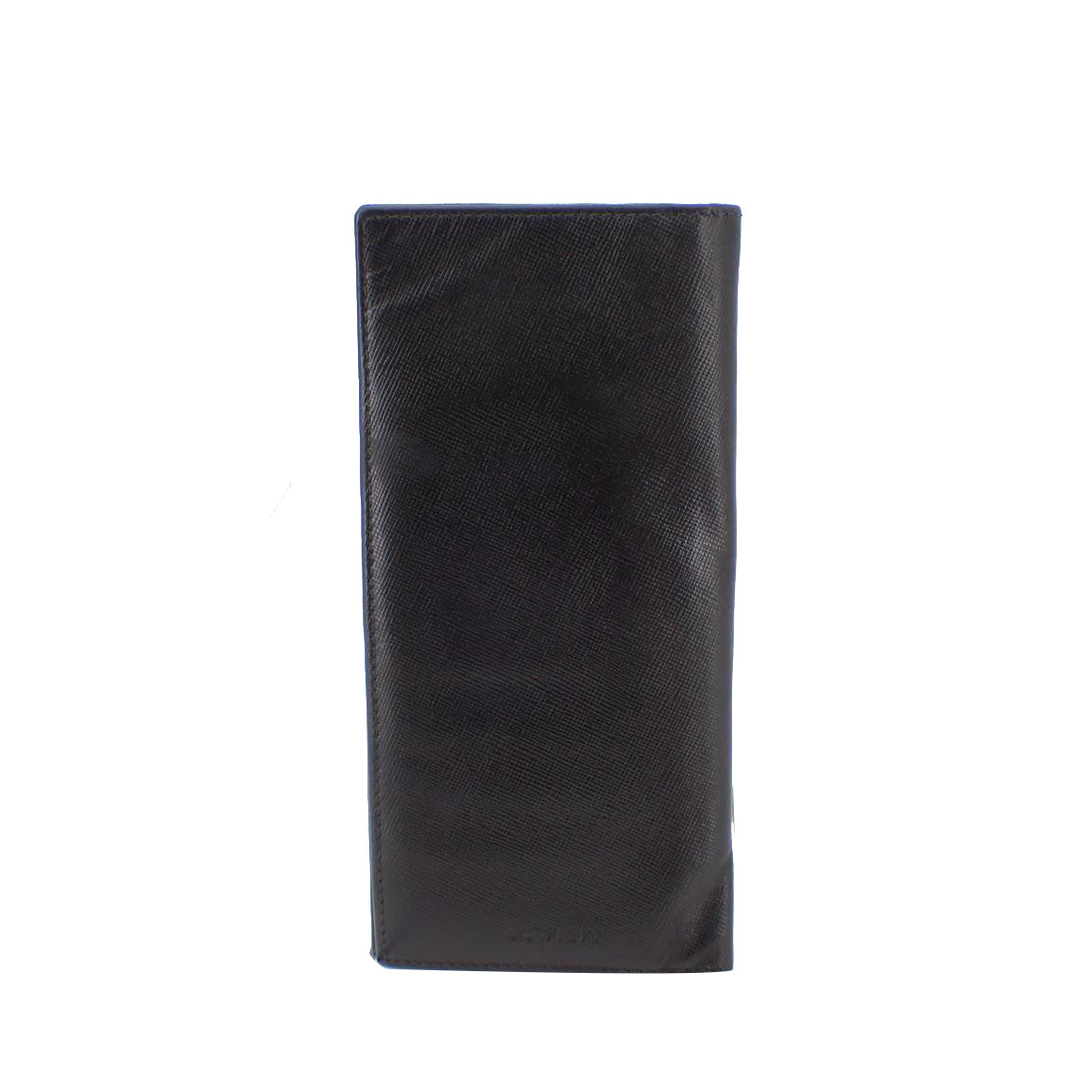 Black Leather Long Wallet