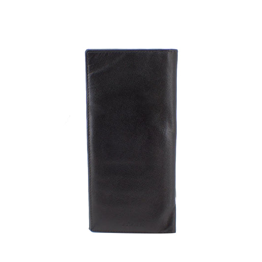 Black Leather Long Wallet