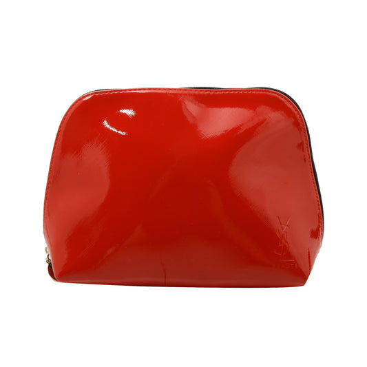 Red Enamel Clutch Bag