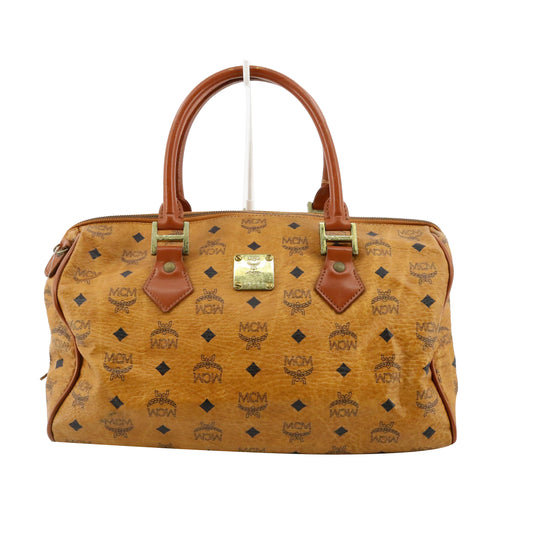 Brown Visetos Boston Bag