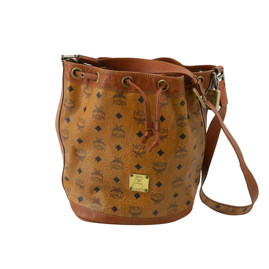 Brown Visetos Drawstring Bag