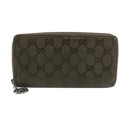 Gray GG Supreme Zippy Wallet