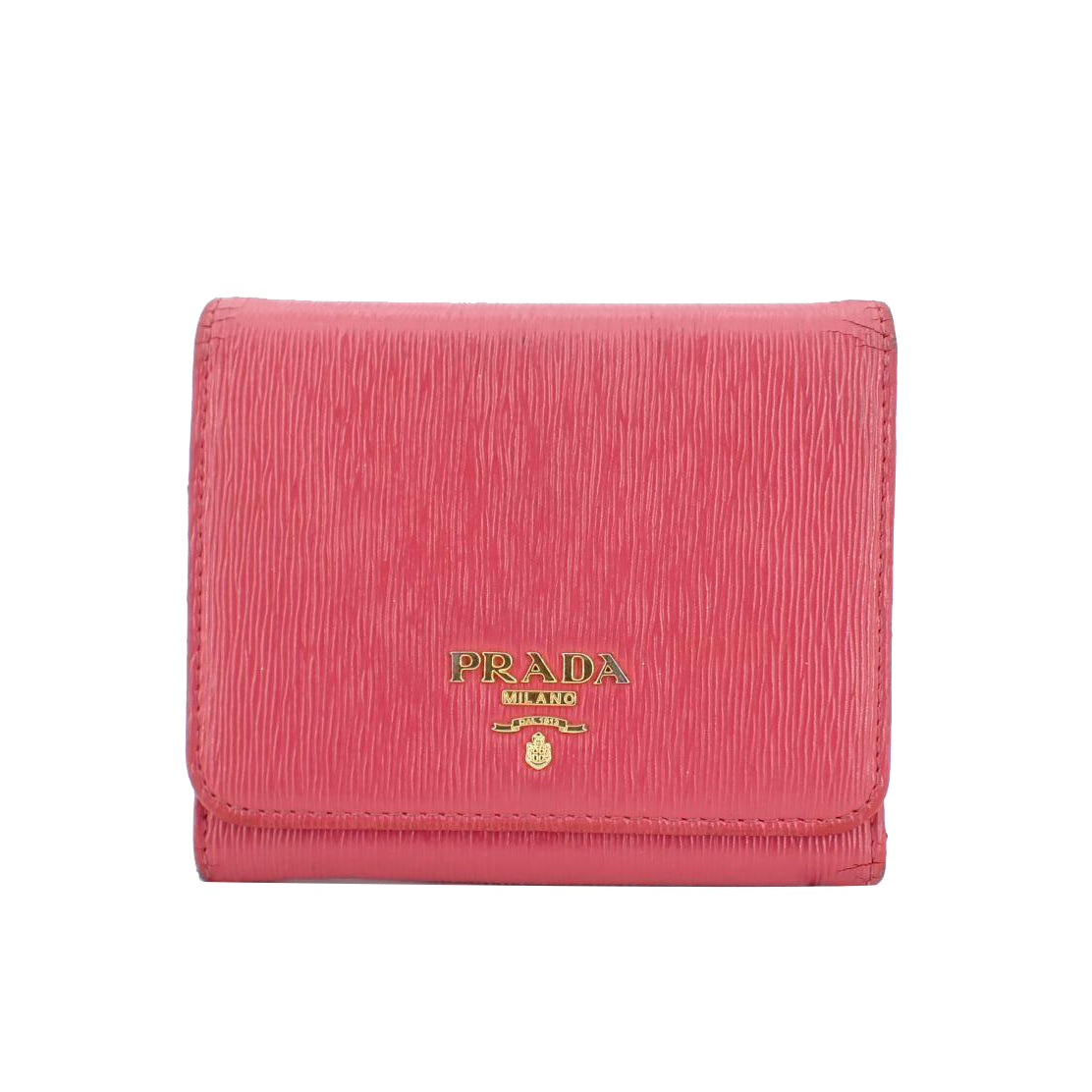 Pink Saffiano Tri-Fold Wallet