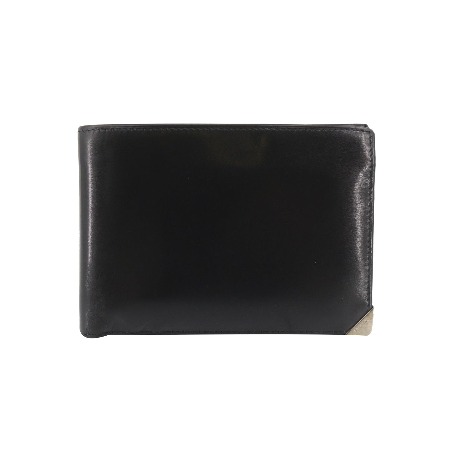 Black Leather Bi-Fold Wallet