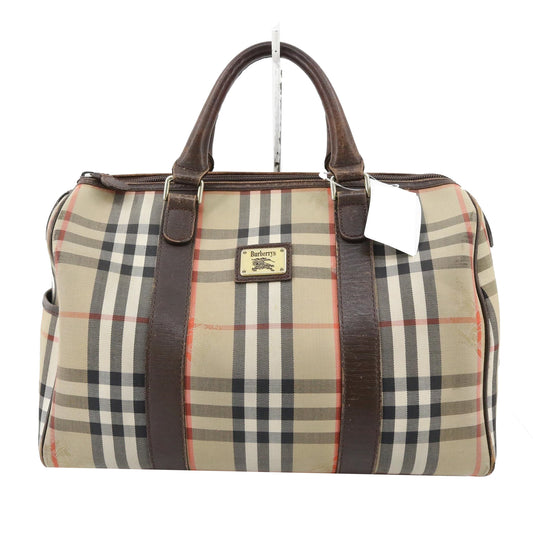 Brown Nova Check Boston Bag