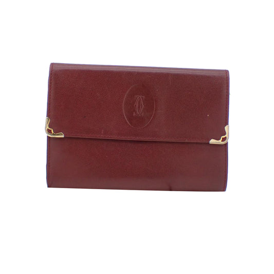 Bordeaux Tri-Fold Long Wallet