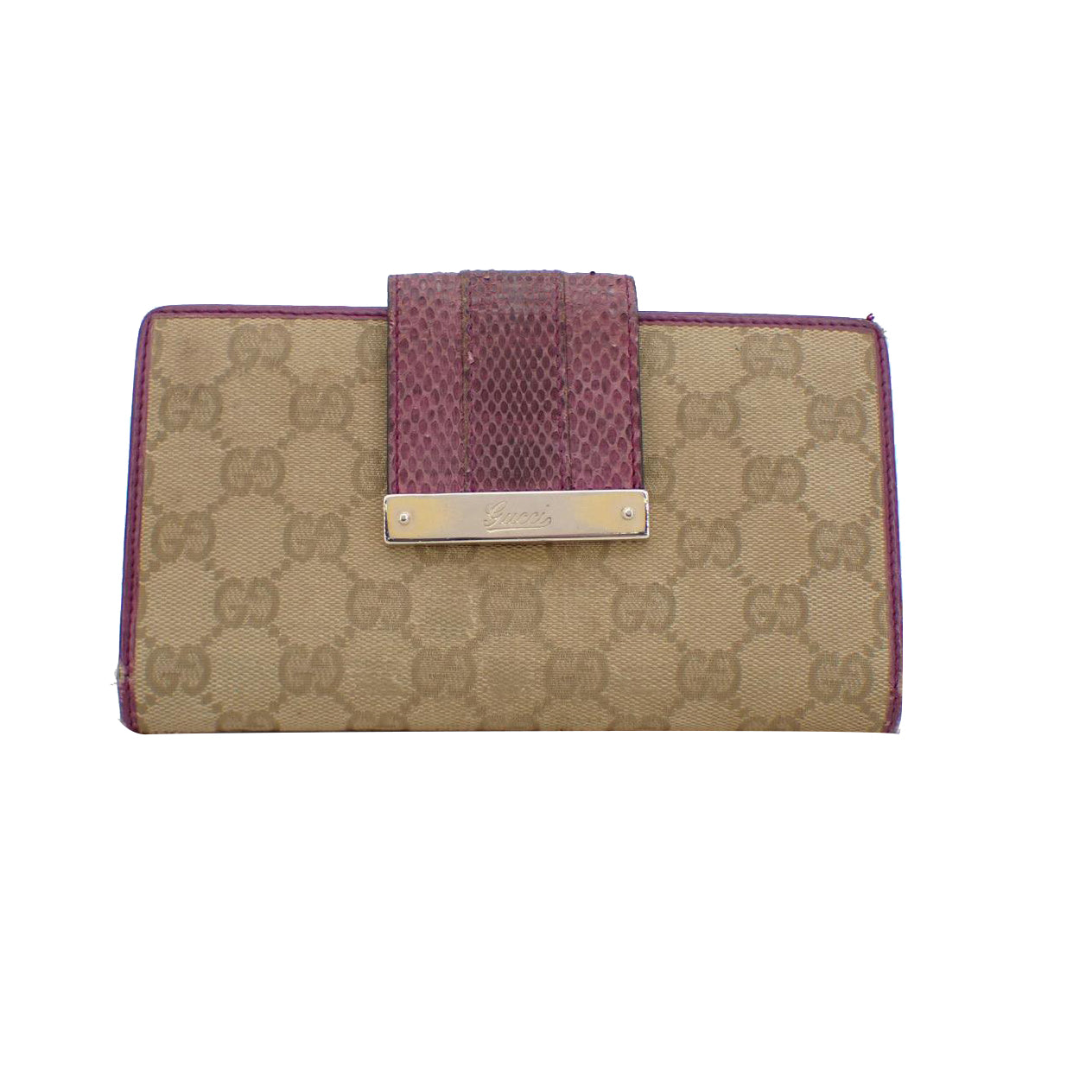 Brown GG Canvas Bi-Fold Long Wallet