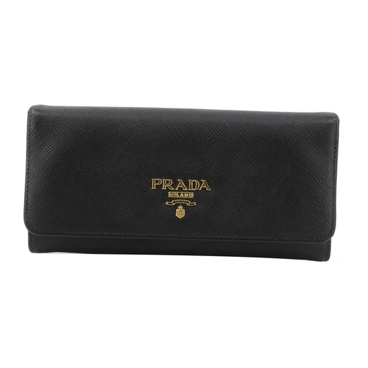 Black Saffiano Long Wallet