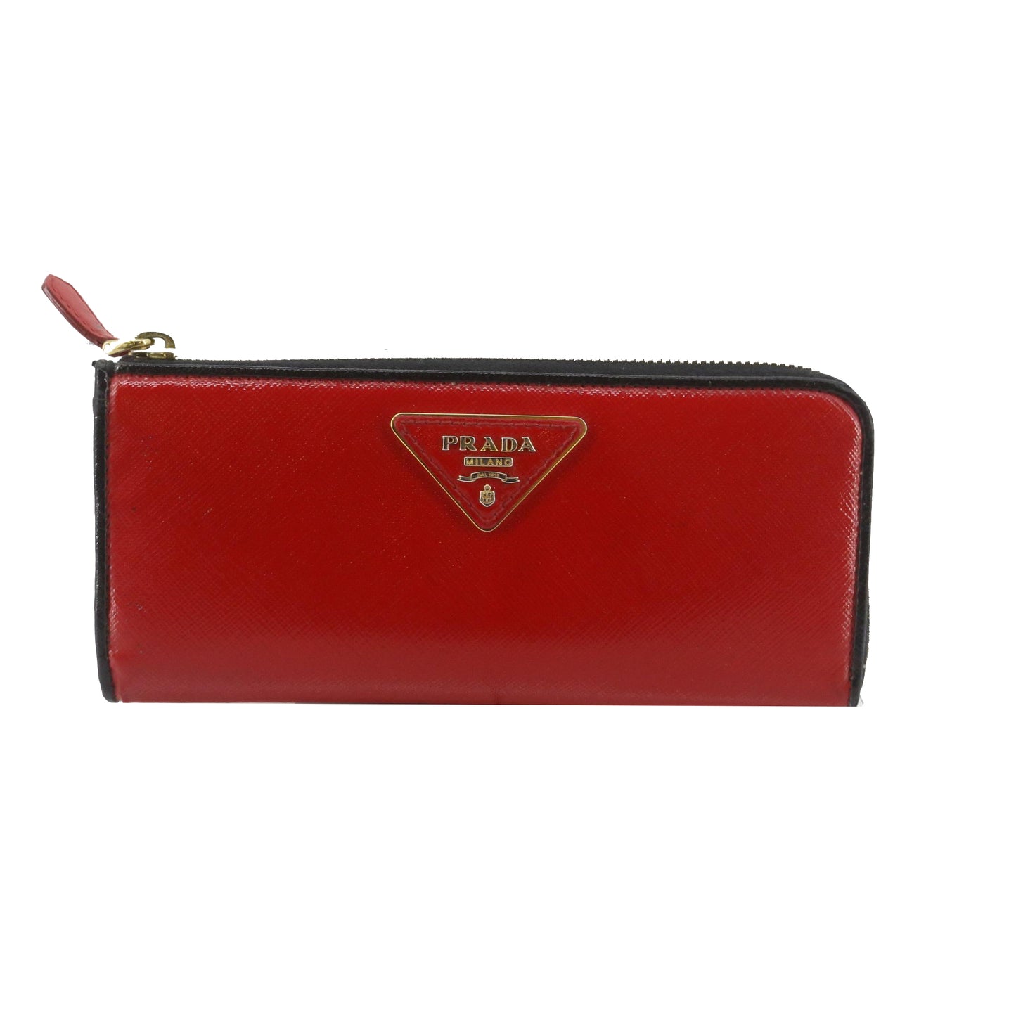 Red Leather Zippy Wallet