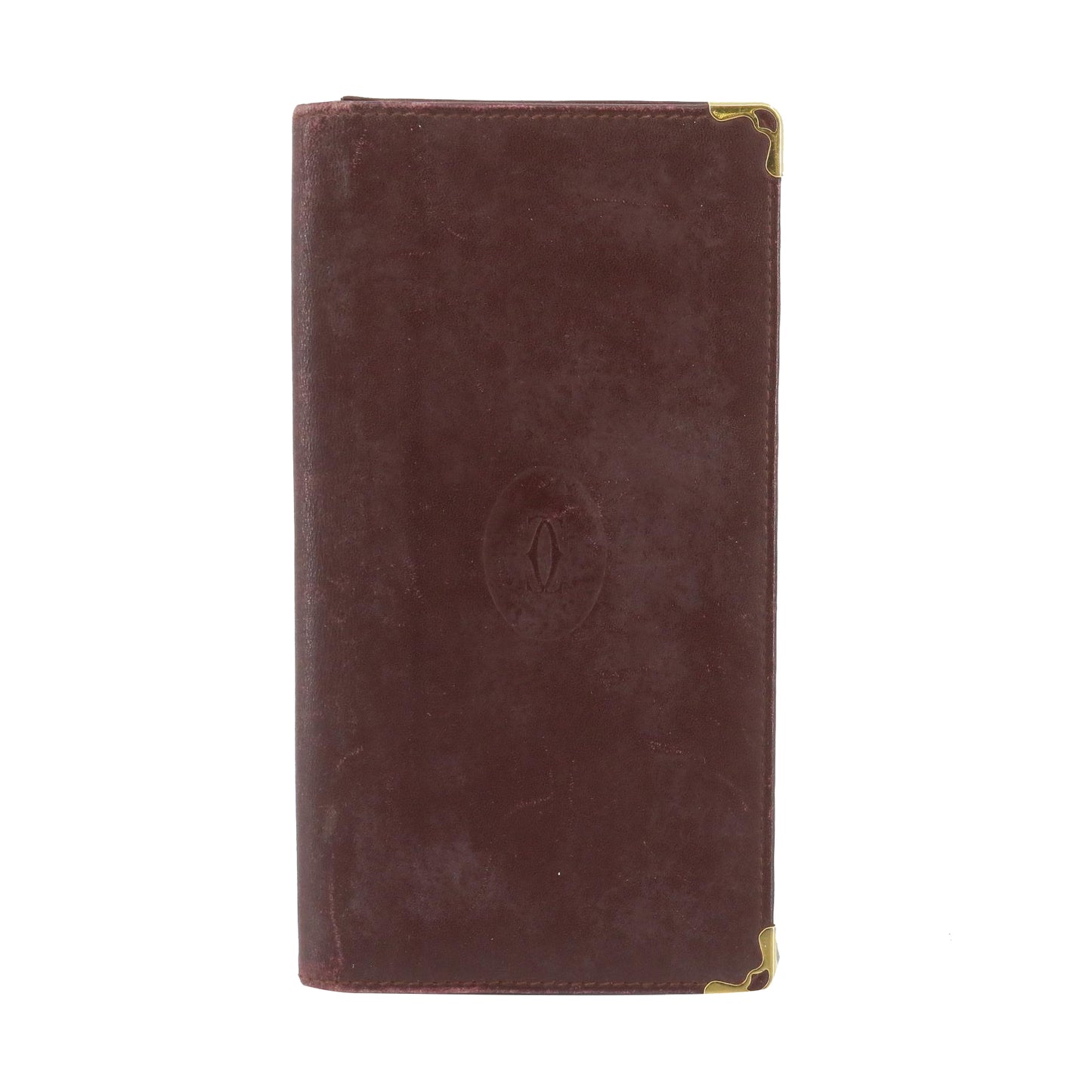 Bordeaux Leather Long Wallet