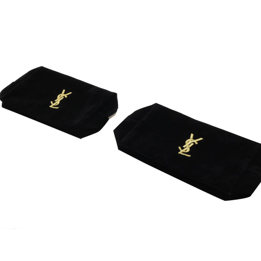 Black Set of 2 Beauty Pouch