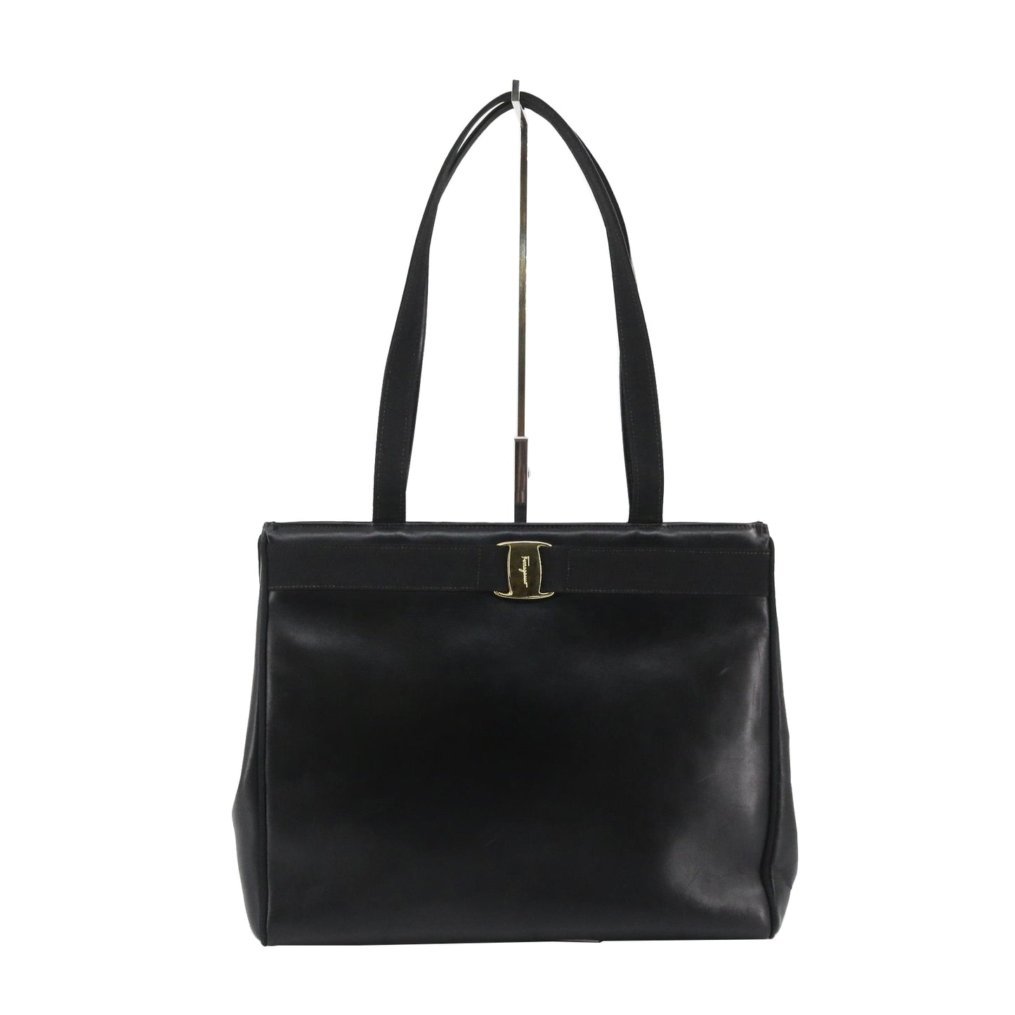 Black Vara Leather Tote Bag