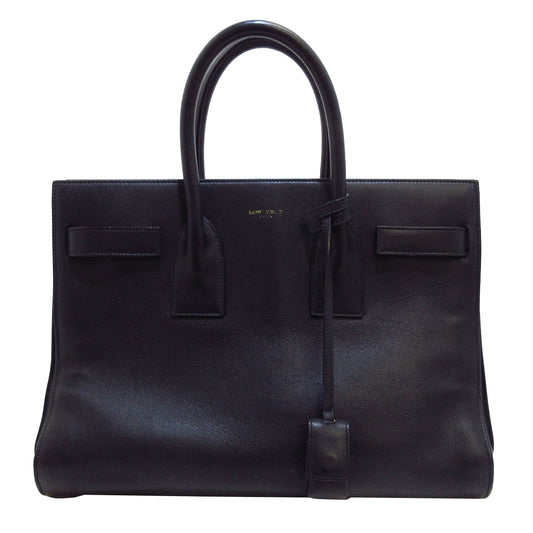 Black Leather Tote Bag