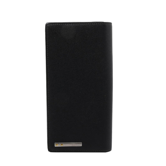 Black Leather Long Wallet