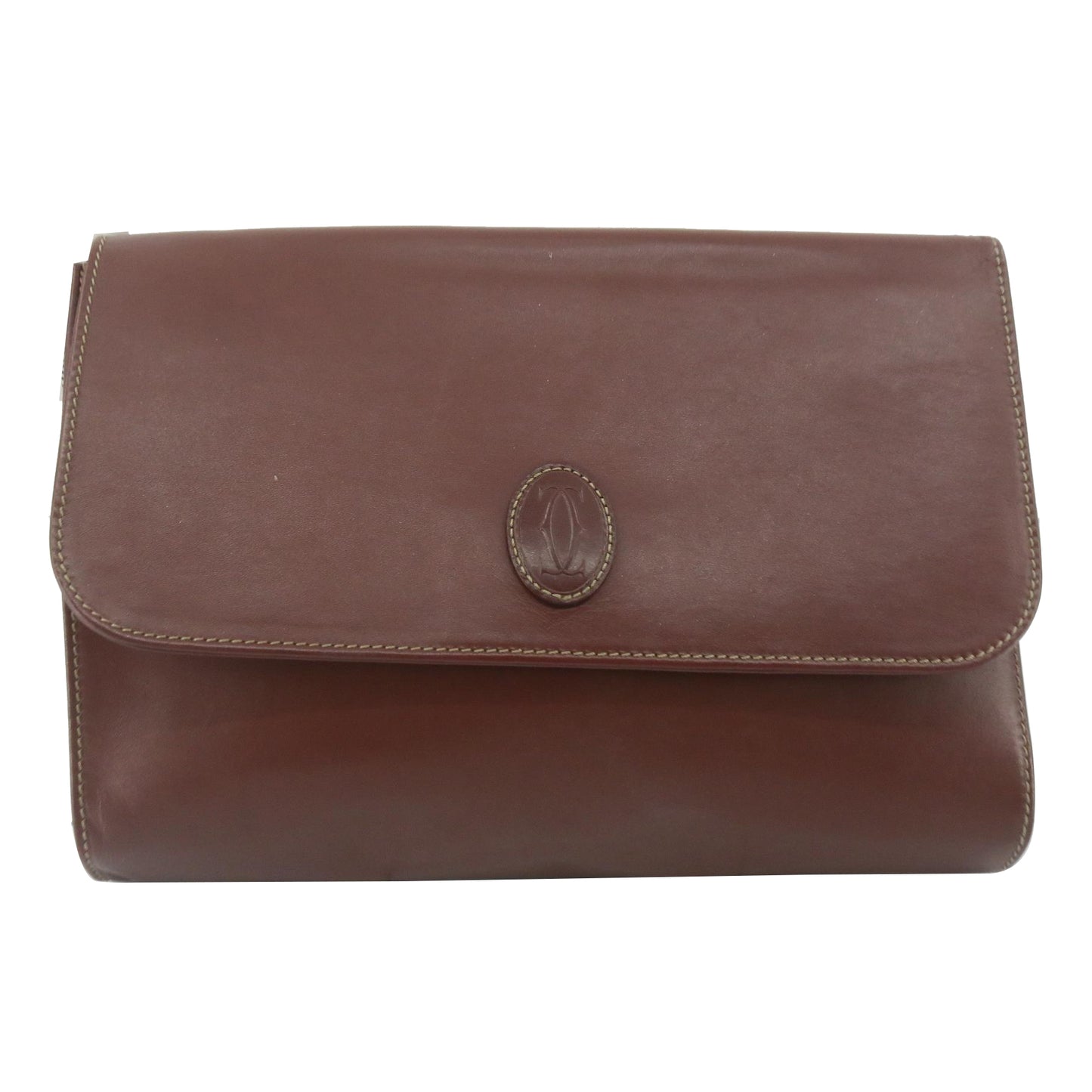 Bordeaux Leather Clutch