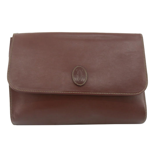 Bordeaux Leather Clutch