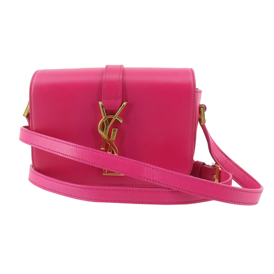 Pink Leather Shoulder Bag