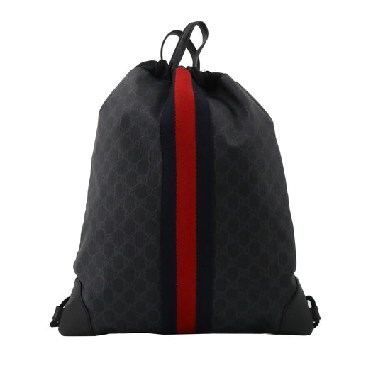 Black GG Supreme Backpack