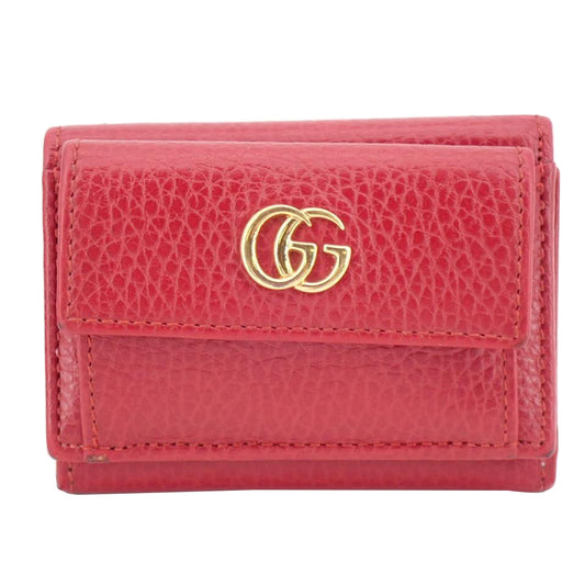 Pink GG Marmont Tri-Fold Wallet