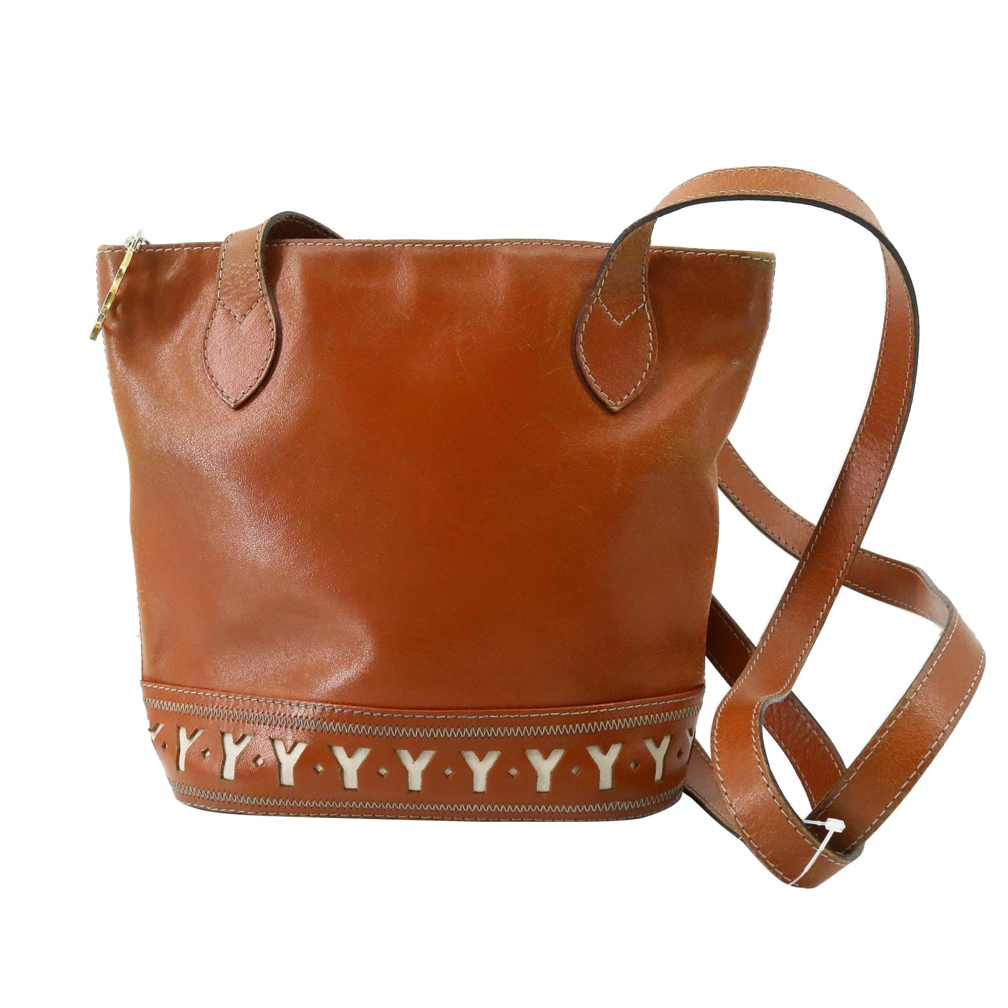 Brown Y Line Shoulder Bag