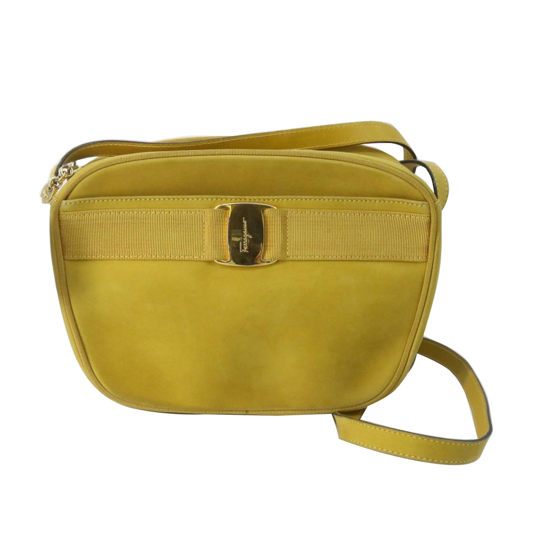 Yellow Leather Shoulder Bag