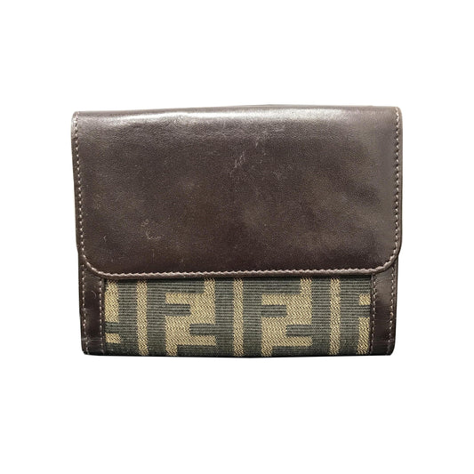 Brown Zucca Compact Wallet