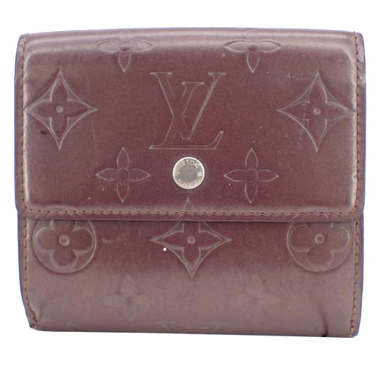 Monogram Matte Maroon Elise Wallet