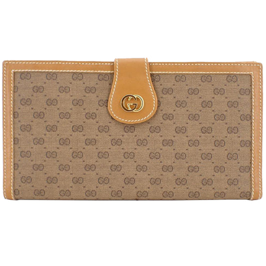 Brown Micro GG Long Wallet