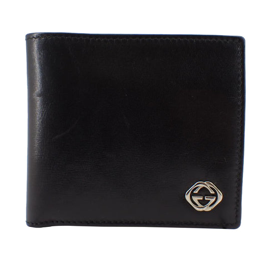 Black Leather Bi-Fold Wallet