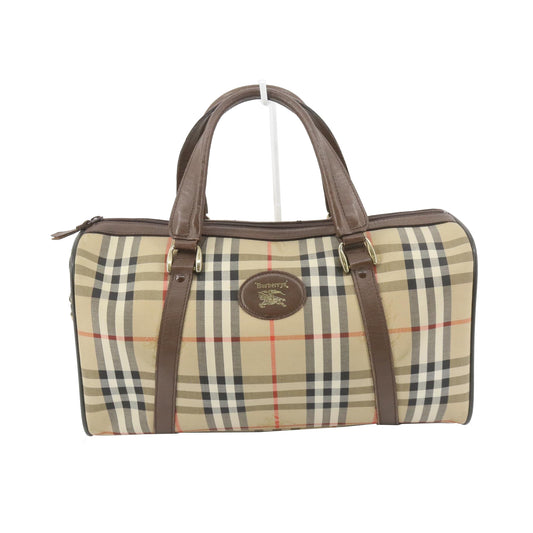 Brown Nova Check Boston Bag