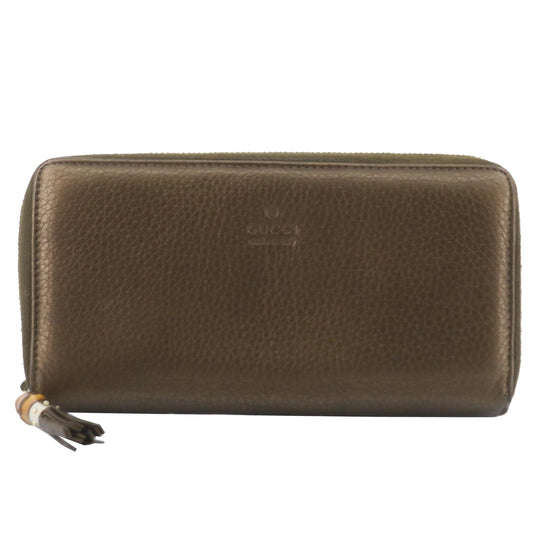 Brown Bamboo Zippy Wallet