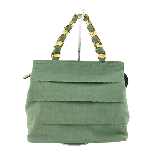 Green Nylon Tote Bag